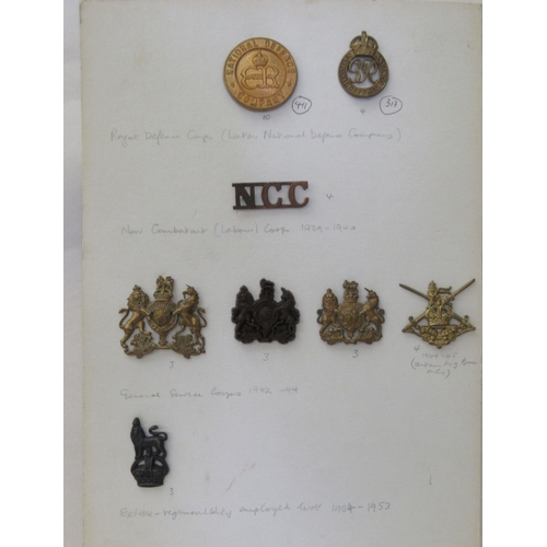 282 - Uncollated military cap badges, some copies: to include Lincolnshire and Norfolk regiments   (Please... 