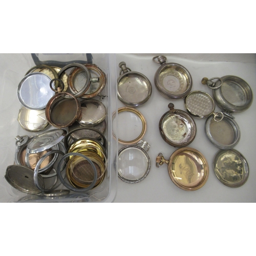 306 - Approx. twenty late 19th/early 20thC base metal pocket watch cases 