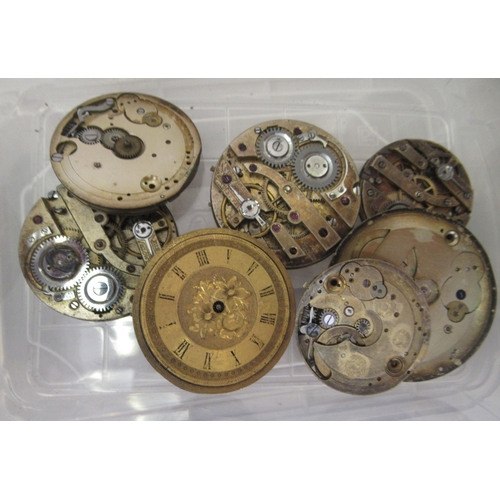 307 - Pocket watch and stop watch movements and dials 