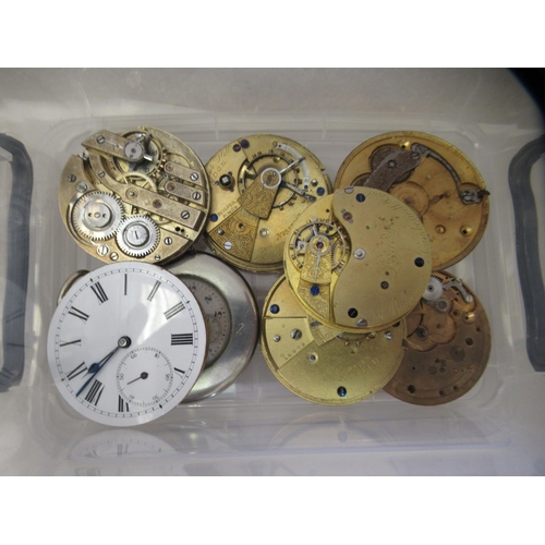 307 - Pocket watch and stop watch movements and dials 