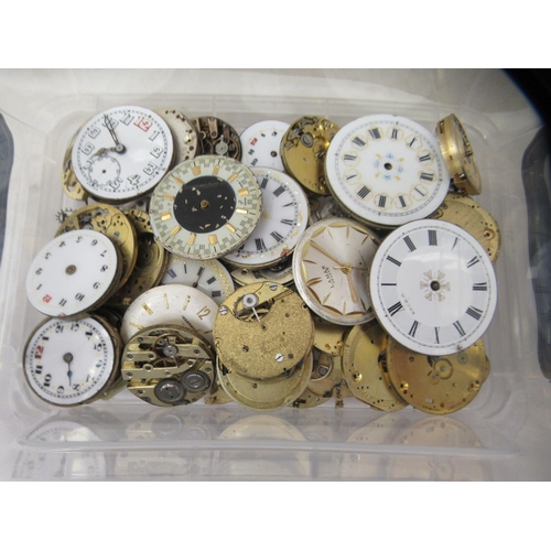 307 - Pocket watch and stop watch movements and dials 