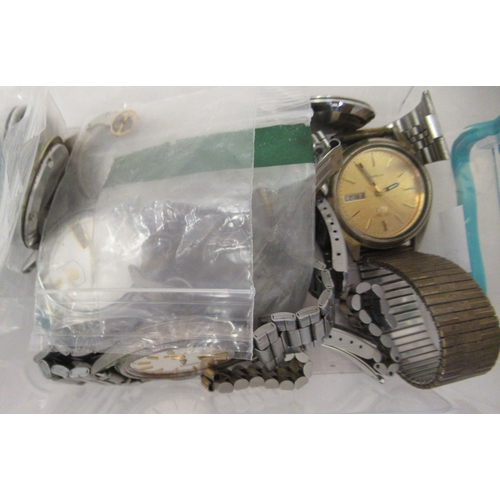 309 - Seiko 5 and Timex wristwatch movements and spare parts 