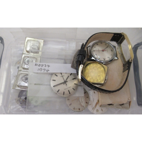 309 - Seiko 5 and Timex wristwatch movements and spare parts 