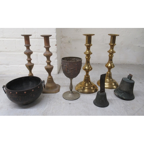 81 - Mainly 19thC collectables and bygones: to include Victorian flat irons and decorative brassware