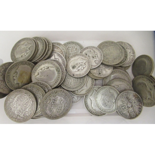 94 - Uncollated coins, mostly pre 1947 silver examples: to include half crowns