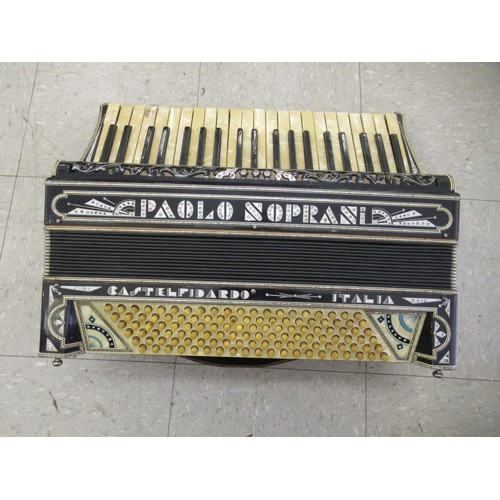 73 - A Paolo Soprani of Castelfidardo, Italy piano accordion in a dedicated carrying case