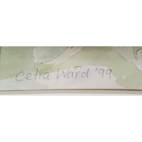 19 - Celia Ward - a market trader  watercolour  bears a signature & dated '99  7