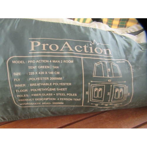 Pro action 4 clearance man 2 room tent