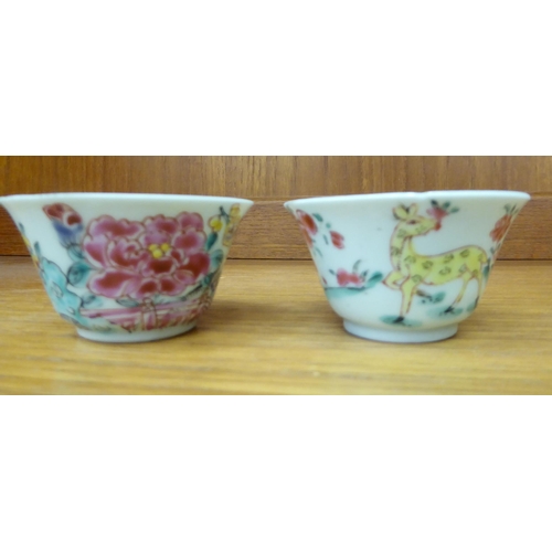 4 - Table ceramics: to include Meissen porcelain Onion pattern bowls and plates  largest 9.5