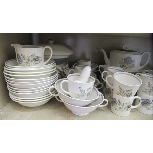 48 - Susie Cooper bone china Glen Mist pattern tableware: to include sauce boats and coffee cups and sauc... 