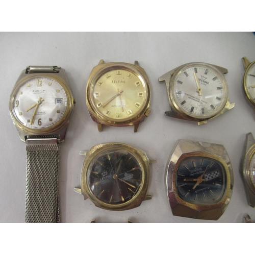 52 - Ten various mechanical wristwatches: to include a Zurich and a Limit