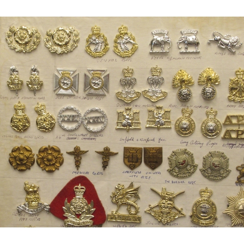 120 - Approx. one hundred and twenty military cap badges, uniform titles and other insignia, some copies: ... 