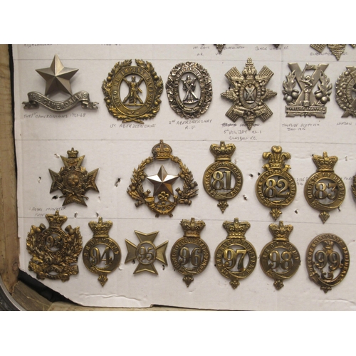 140 - Approx. seventy military cap badges and other insignia, some copies: to include 1st Aberdeenshire, T... 