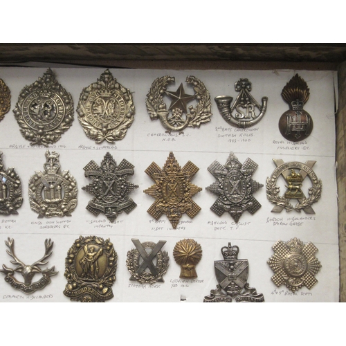 140 - Approx. seventy military cap badges and other insignia, some copies: to include 1st Aberdeenshire, T... 