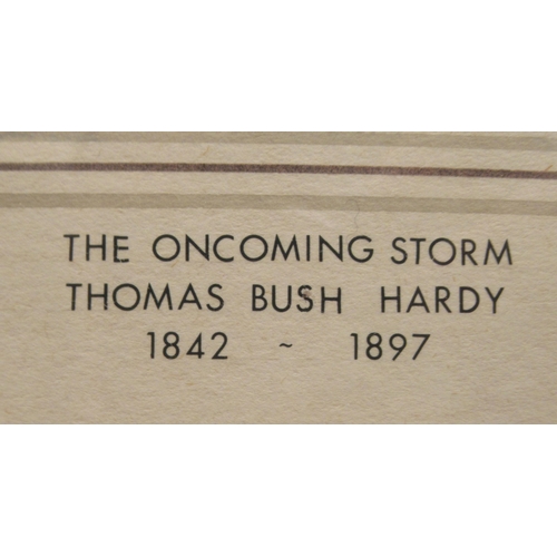 169 - T Bush Hardy - 'The Oncoming Storm'  charcoal  bears initials TRH & labels verso  6