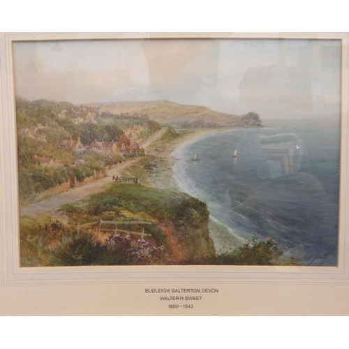 173 - Walter H Sweet - 'Budleigh Salterton, Devon'  watercolour  bears a signature  9.5