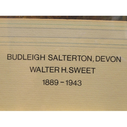 173 - Walter H Sweet - 'Budleigh Salterton, Devon'  watercolour  bears a signature  9.5