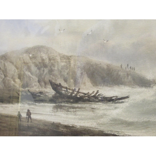 193 - George Lothian Hall - 'The Wreck'  watercolour  bears a signature & dated 1880  1... 