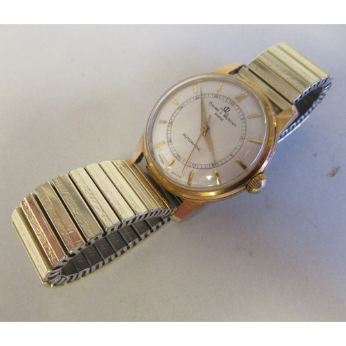 206 - A Baume & Mercier gold plated/stainless steel cased wristwatch, the automatic movement with swee... 