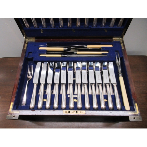 77 - An early 20thC Cooper Bros & Sons, near complete set of stainless steel flatware and cutlery&nbs... 