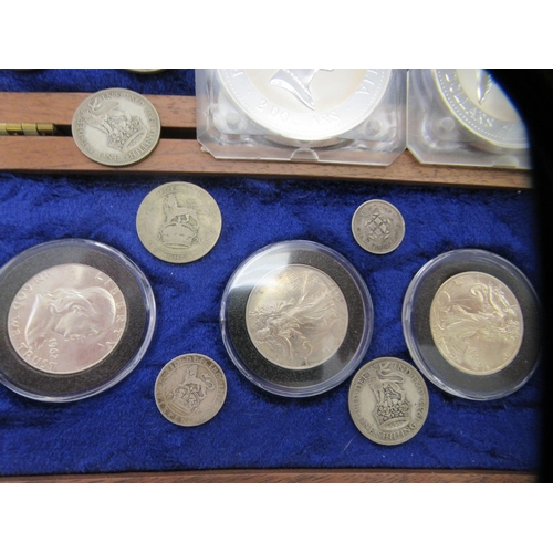 211 - Uncollated, mainly British pre-decimal coins and two Australian silver two dollars 