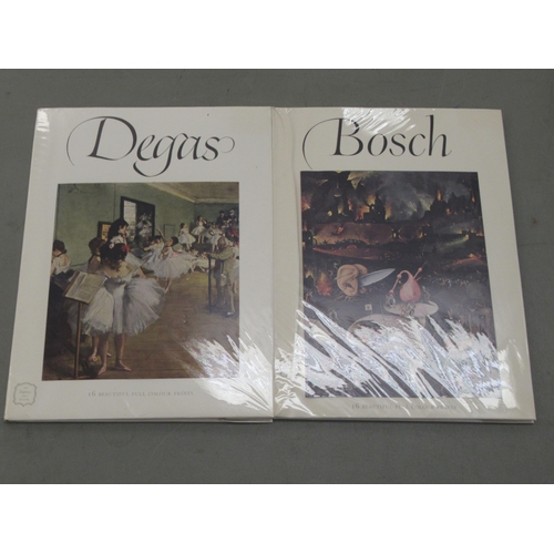 219 - Fine Art reference books, containing coloured prints: to include works by Degas, Goya, Dufy and Reno... 