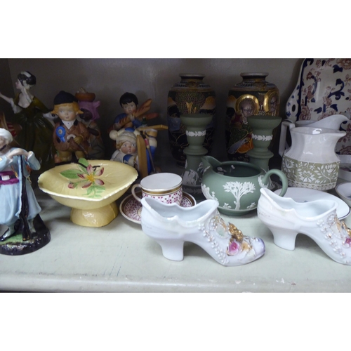 229 - Decorative ceramics and ornaments: to include a Royal Doulton china figure 'Simone'  HN2378&nbs... 