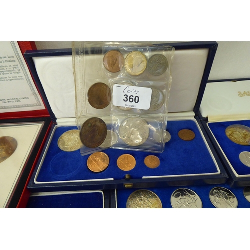 360 - Uncollated proof and other coins: to include 1966 South African set 