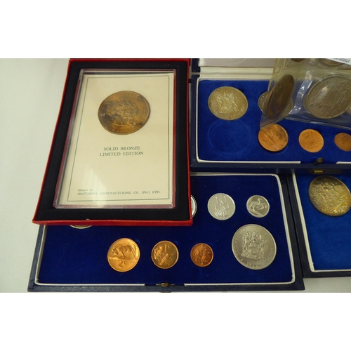 360 - Uncollated proof and other coins: to include 1966 South African set 