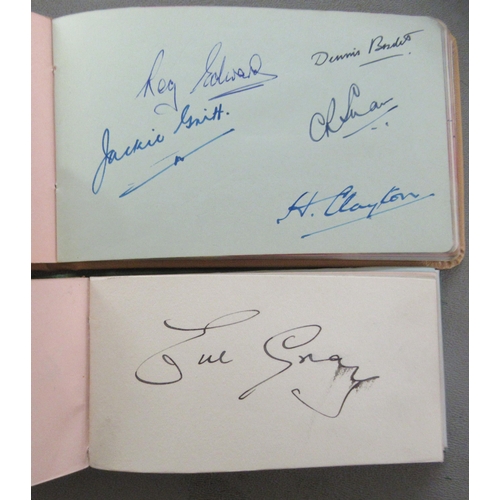 41 - Loose autograph sheets and albums, mainly hosting signatures from early 20thC actors  