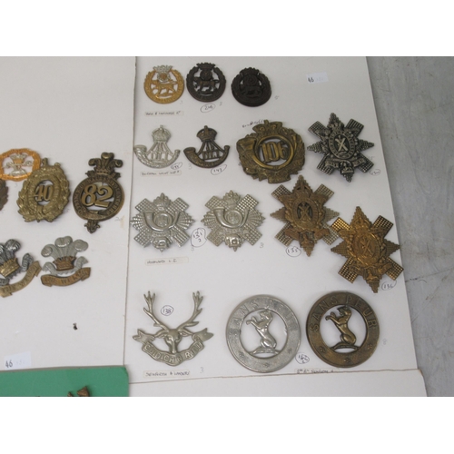 46 - Uncollated military cap badges, some copies: to include The Cameroonians Star(Please Note: this lot ... 