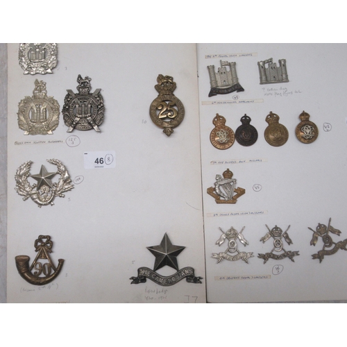 46 - Uncollated military cap badges, some copies: to include The Cameroonians Star(Please Note: this lot ... 