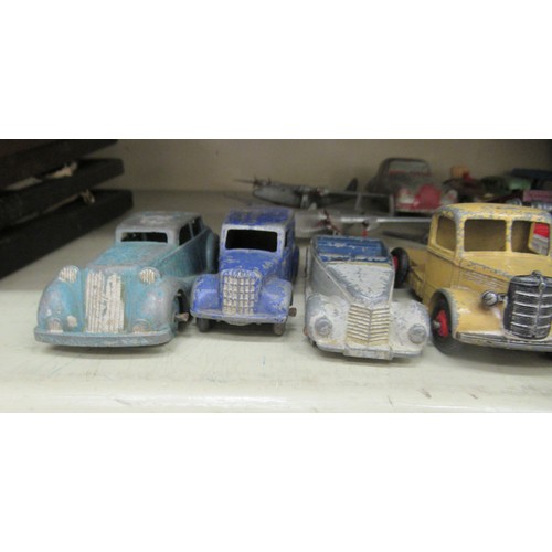 359 - Diecast model vehicles: to include examples by Dinky with an observation coach; an Austin and a York... 