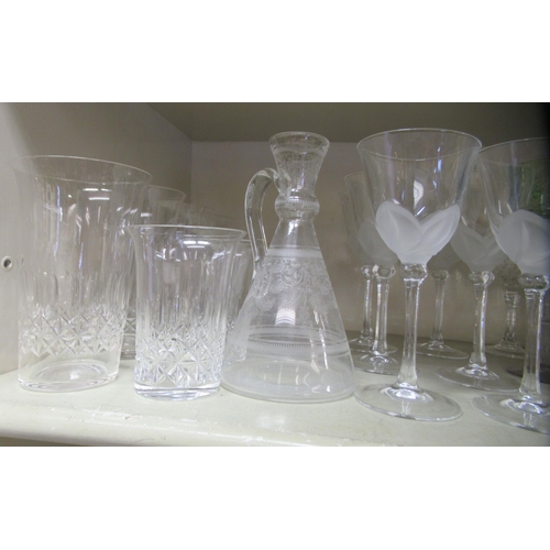 131 - Drinking glasses: to include Atlantis of Portugal crystal tumblers