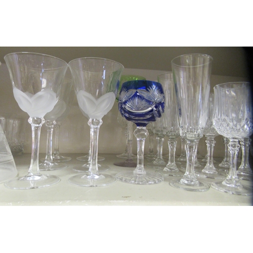 131 - Drinking glasses: to include Atlantis of Portugal crystal tumblers