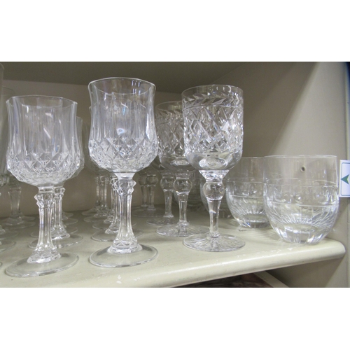 131 - Drinking glasses: to include Atlantis of Portugal crystal tumblers