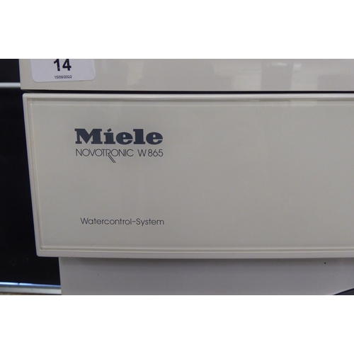 14 - A Miele No Votronic W685 washing machine, in white casing  33