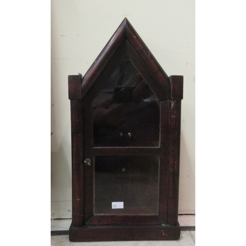 154 - Small furniture: to include a late Victorian mahogany framed mirror, incorporating a shelf  28