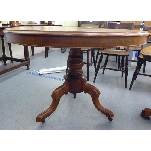 170 - Two similar late Victorian mahogany tip-top breakfast table, over pedestal supports, raised on platf... 