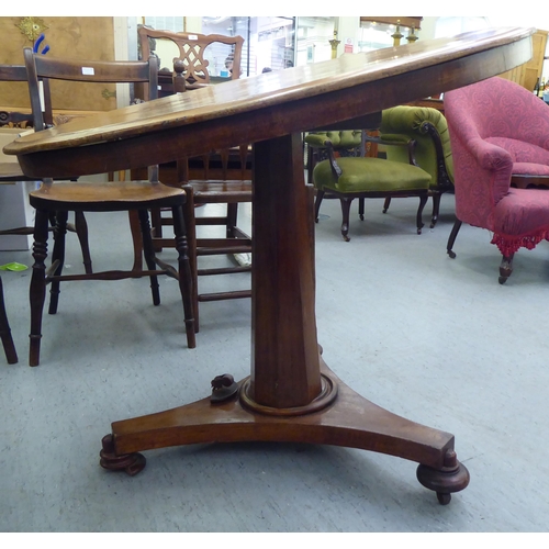 170 - Two similar late Victorian mahogany tip-top breakfast table, over pedestal supports, raised on platf... 