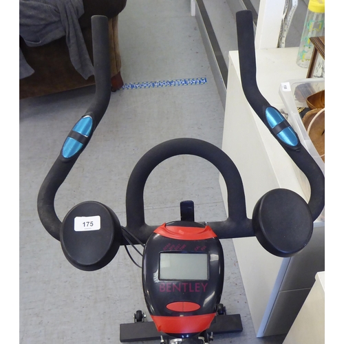 175 - A Bentley exercise bike with digital display and heart rate monitor