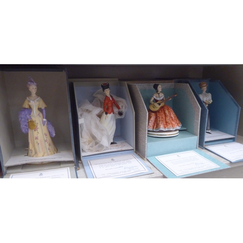 196 - Seven Royal Worcester porcelain figures, ladies in various pursuits  8