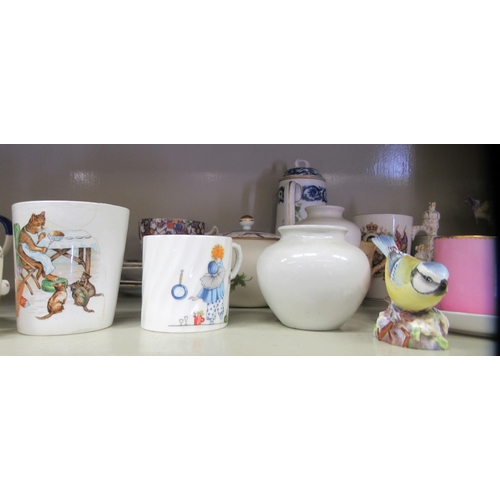 198 - Ceramics: to include a Royal Worcester coffee cup and saucer, the handle fashioned as a butterfly&nb... 