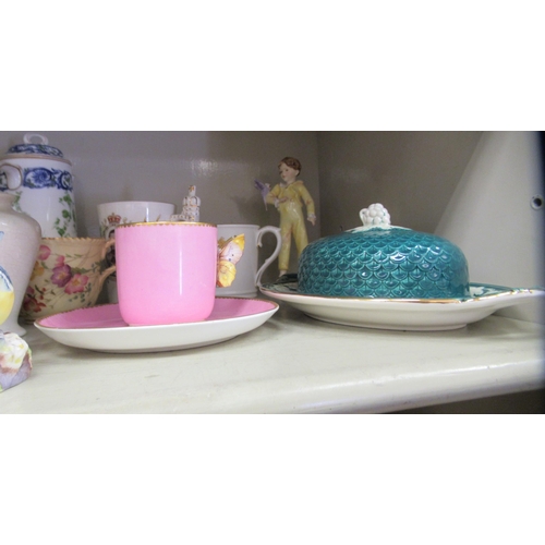 198 - Ceramics: to include a Royal Worcester coffee cup and saucer, the handle fashioned as a butterfly&nb... 