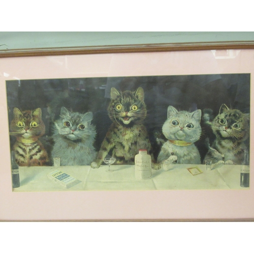 216 - After Louis Wain - comical cat studies  prints  various sizes  framed 