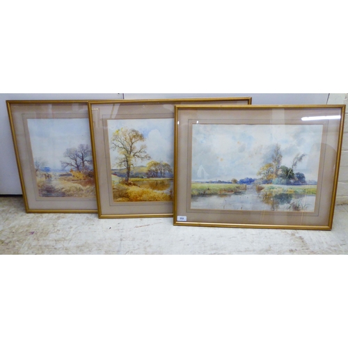 252 - Three works by Arthur Willett - titled landscapes  watercolours  bearing signatures  13