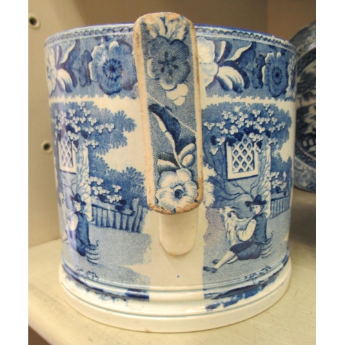 266 - Ceramics: to include an early 19thC pearlware mug, decorated with landscape scenes  6