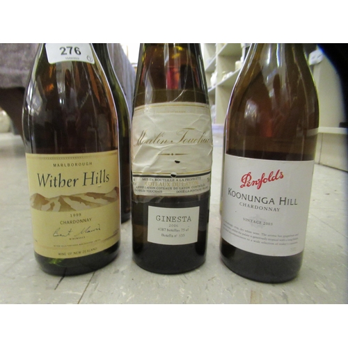 276 - Wine: to include a bottle of 1999 Wither Hills Chardonnay 