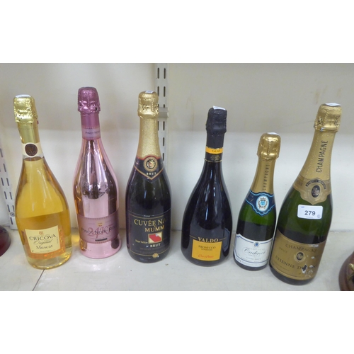 279 - Champagne and wine: to include a bottle of Etienne Dumont Champagne Brut 