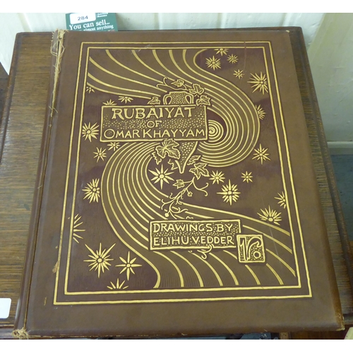 284 - Book: 'Rubaiyat of Omar Khayyam' with printed plates, illustrations after Elihu Vedder